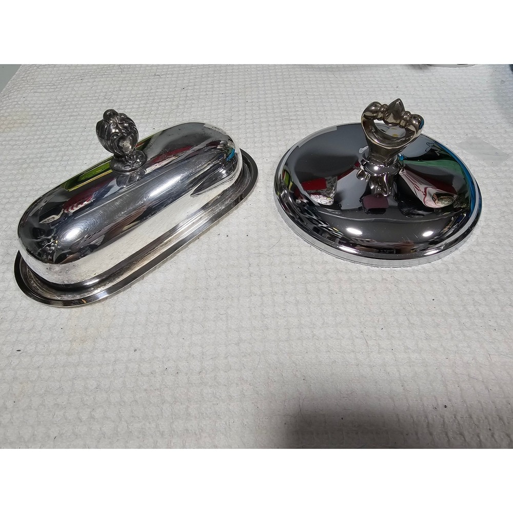 W. Rogers & Son replacement butter dish lid and tea pot lid